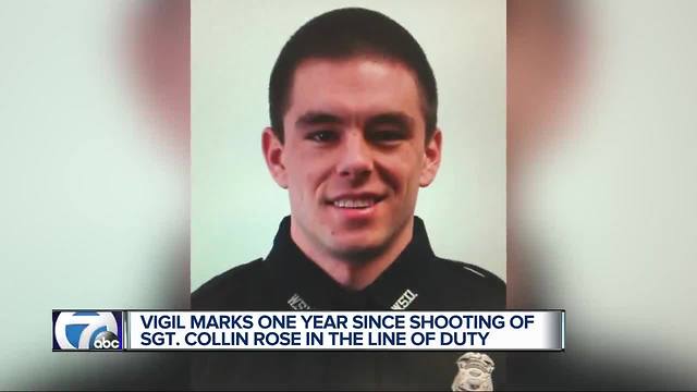 Candlelight vigil honors WSU Police Sgt. Collin Rose one year after his death