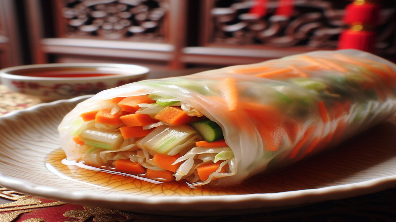 Delicious Chinese food:Spring Rolls