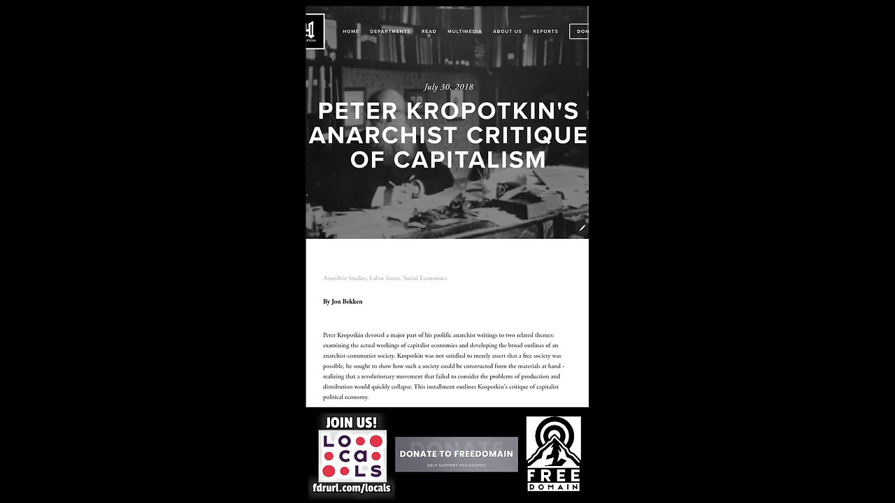 Kropotkin's Critique of Capitalism! Part 2