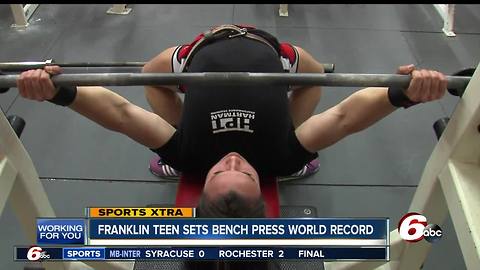 Franklin teen sets bench press world record
