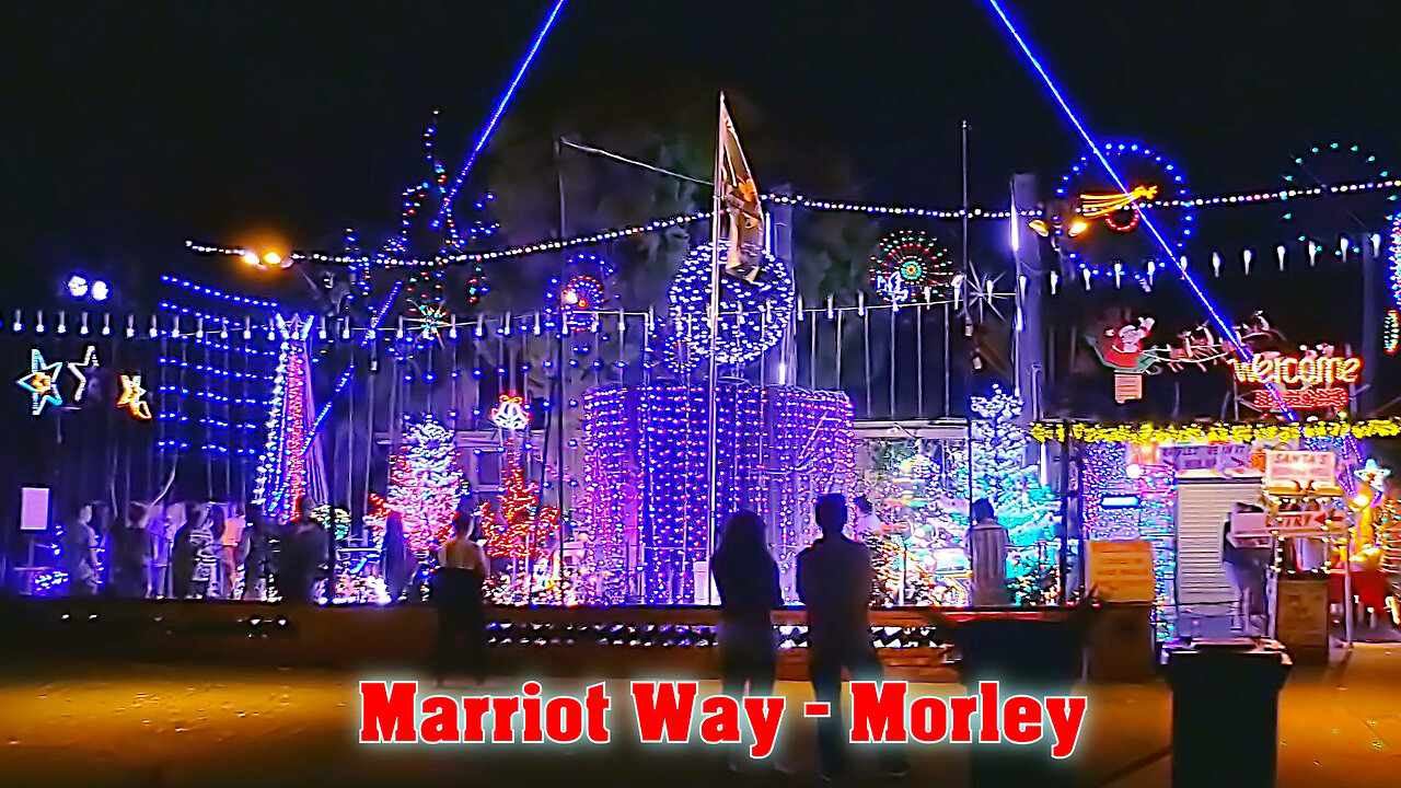 Best Christmas lights Perth Displays Marriot Way Morley Australia