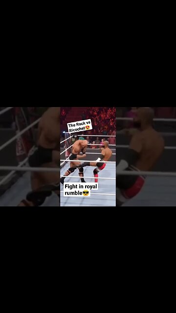 Rock vs ricochet in royal rumble #rock #wwe2k22 #royalrumble #wwe #shorts