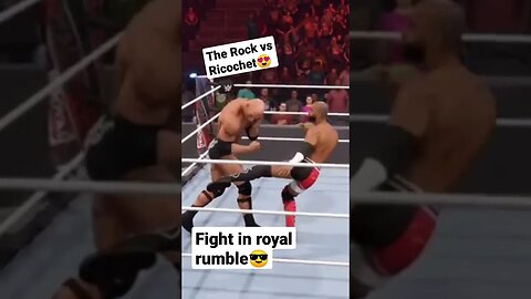 Rock vs ricochet in royal rumble #rock #wwe2k22 #royalrumble #wwe #shorts