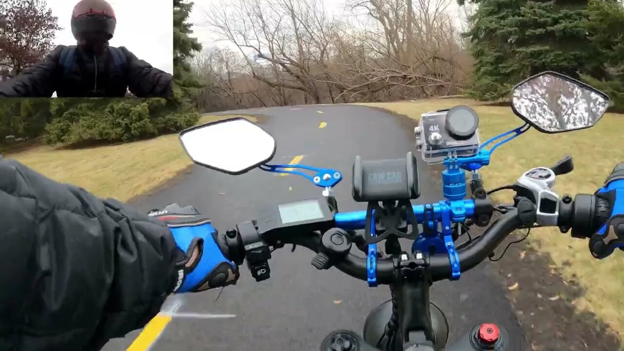 ARIEL RIDER X-CLASS 52V : BIKE PATH WINTER RIDE IN CHICAGO : DUAL ACTION CAMS : 4K POV