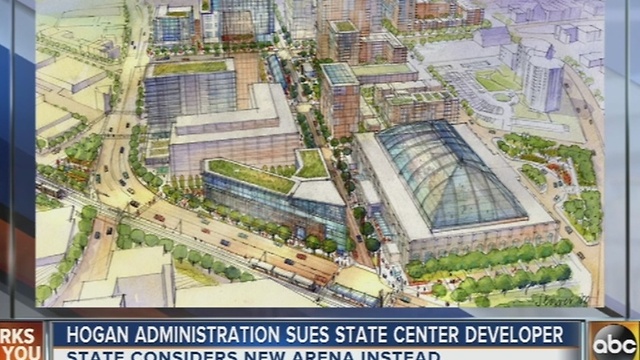 Hogan administration sues State Center developer