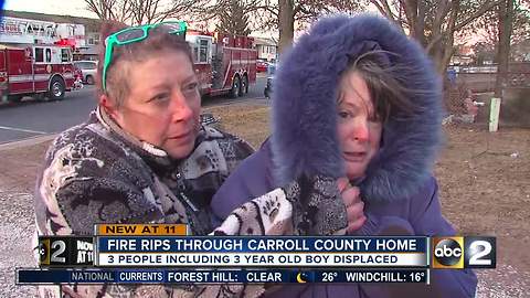 Fire rips through Carroll County home