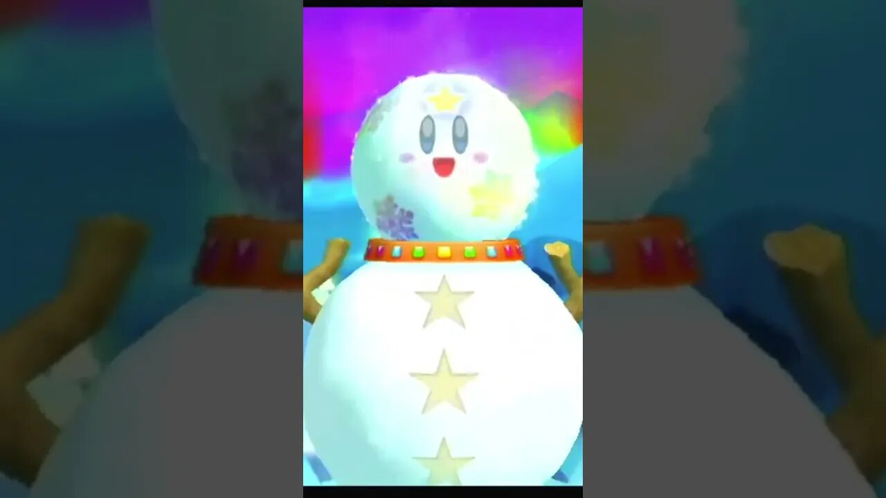 Kirby Snowman ☃️ #shorts #snowman #kirby #winter #wii #christmastime #snow