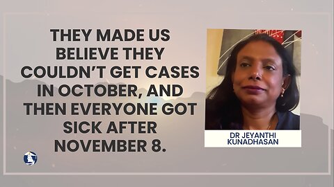 They made us believe they couldn’t get cases in October. Then everyone got sick after November 8.