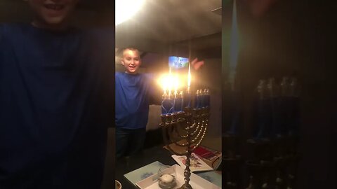 His Blazin Menorah! 🕎🔥 #shorts #viral #trending #tiktok #hanukkah