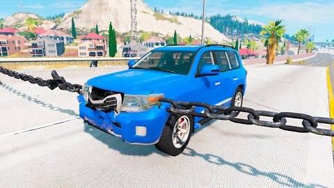 Chains VS Cars in Beamng Drive