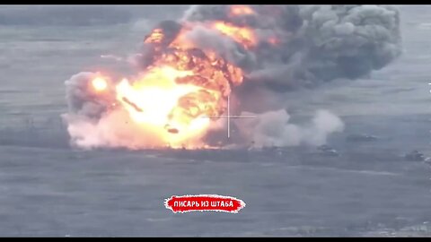 The T-72 of the Ukrainian Armed Forces epically detonated along with its crew