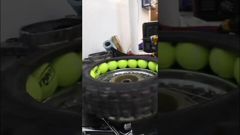 Can You Use TENNIS BALLS as Pit Bike Tube? #shorts