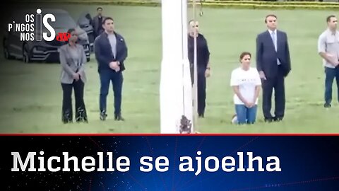 Em nova aparição, Bolsonaro e Michelle se emocionam diante de manifestantes; veja vídeo