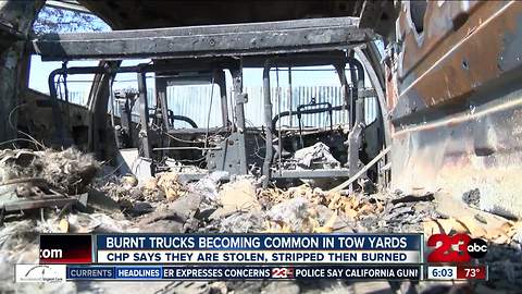 Checkout the inside of burnt trucks