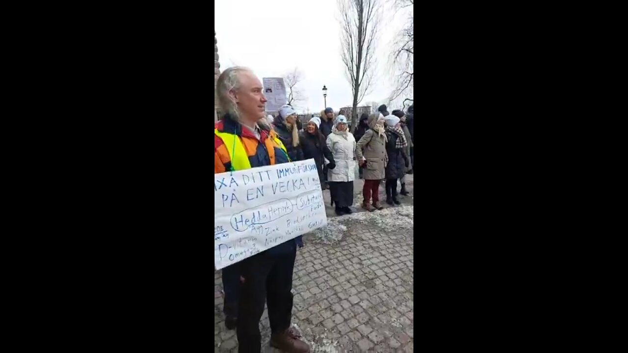 Live av Marcela Pettersson ifrån Nej till Vaccinpass-demonstrationen i Stockholm 2022-01-22