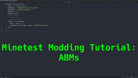 Minetest Modding Tutorial: ABMs