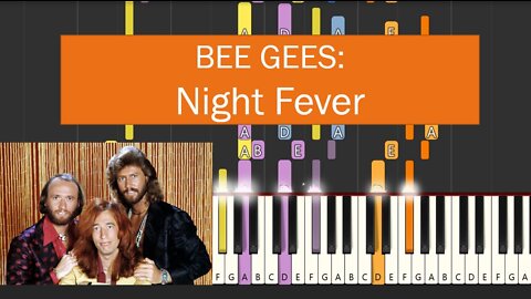 Bee Gees - Night Fever (Keyboard and Organ Tutorial)