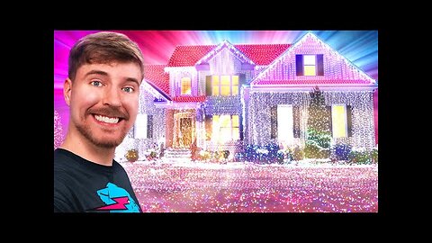 I Put 1,000,000,000 Christmas Lights On A House (World Record)