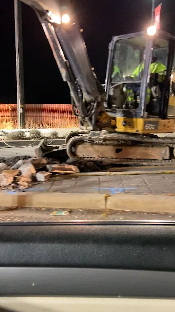 Late night construction in Woodinville, Washington