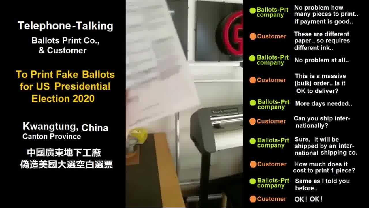 BREAKING: CCP Whistleblower 1.5 Million Fake 2020 Ballots Printed in China - Full Report!