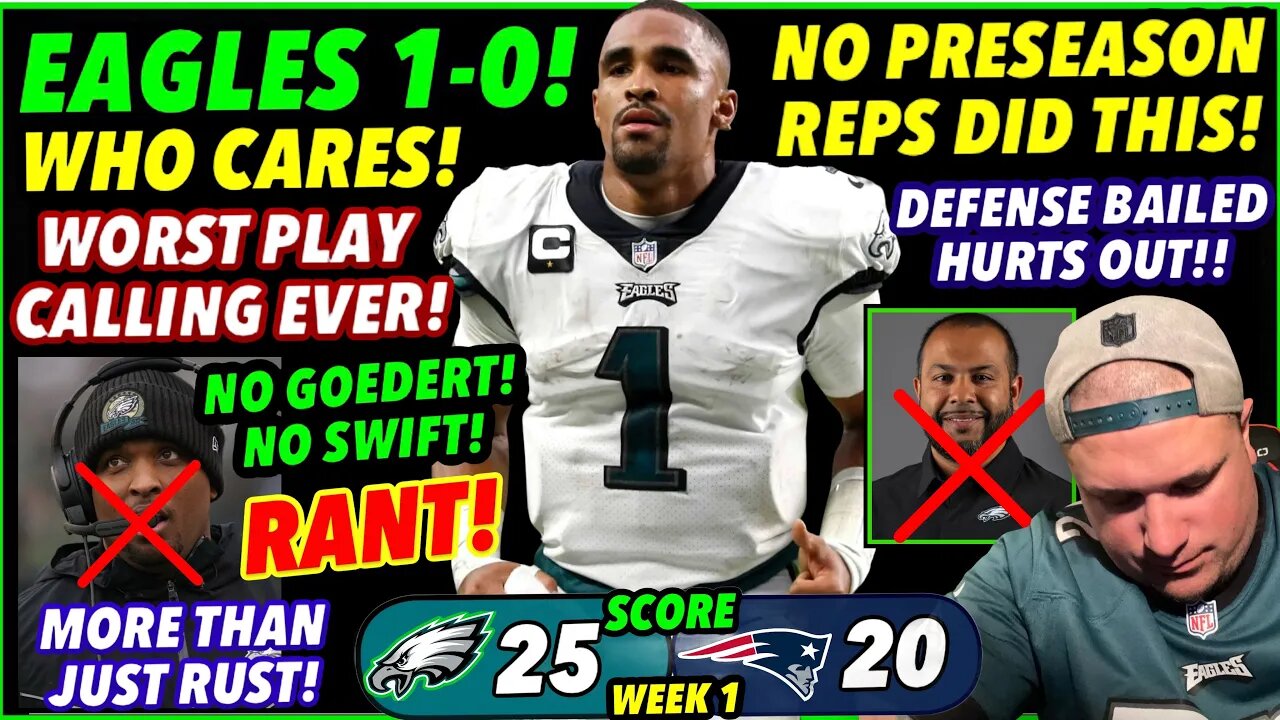 UNACCEPTABLE! EAGLES NEED TO CHANGE THIS OR LONG SEASON AHEAD! ITS NOT THE TIME TO PANIC! HERES WHY!