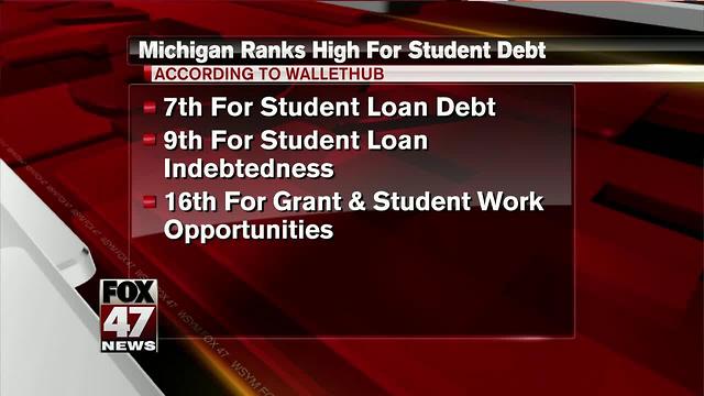 Michigan among top 10 states with most student debt