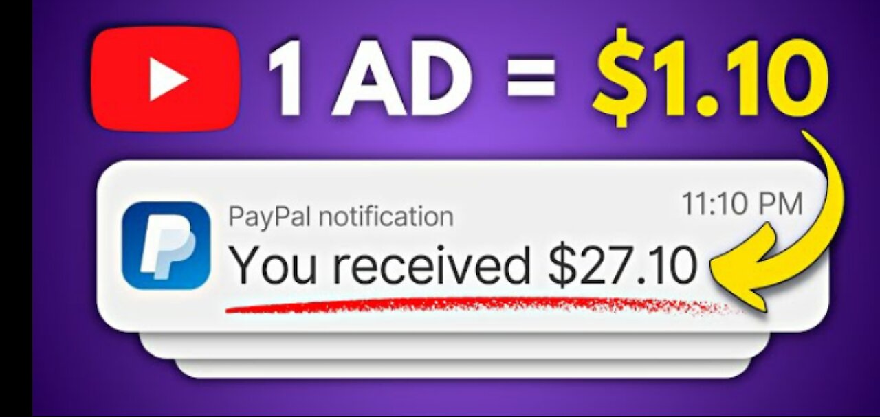 Earn _1.10 PER AD Watched - Make Money Online