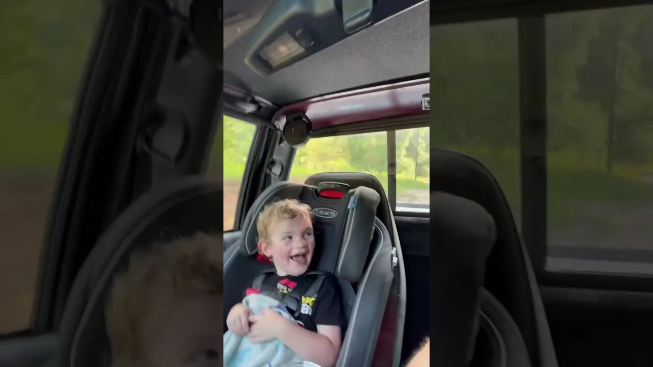 Dirt road goofin, kid approved.