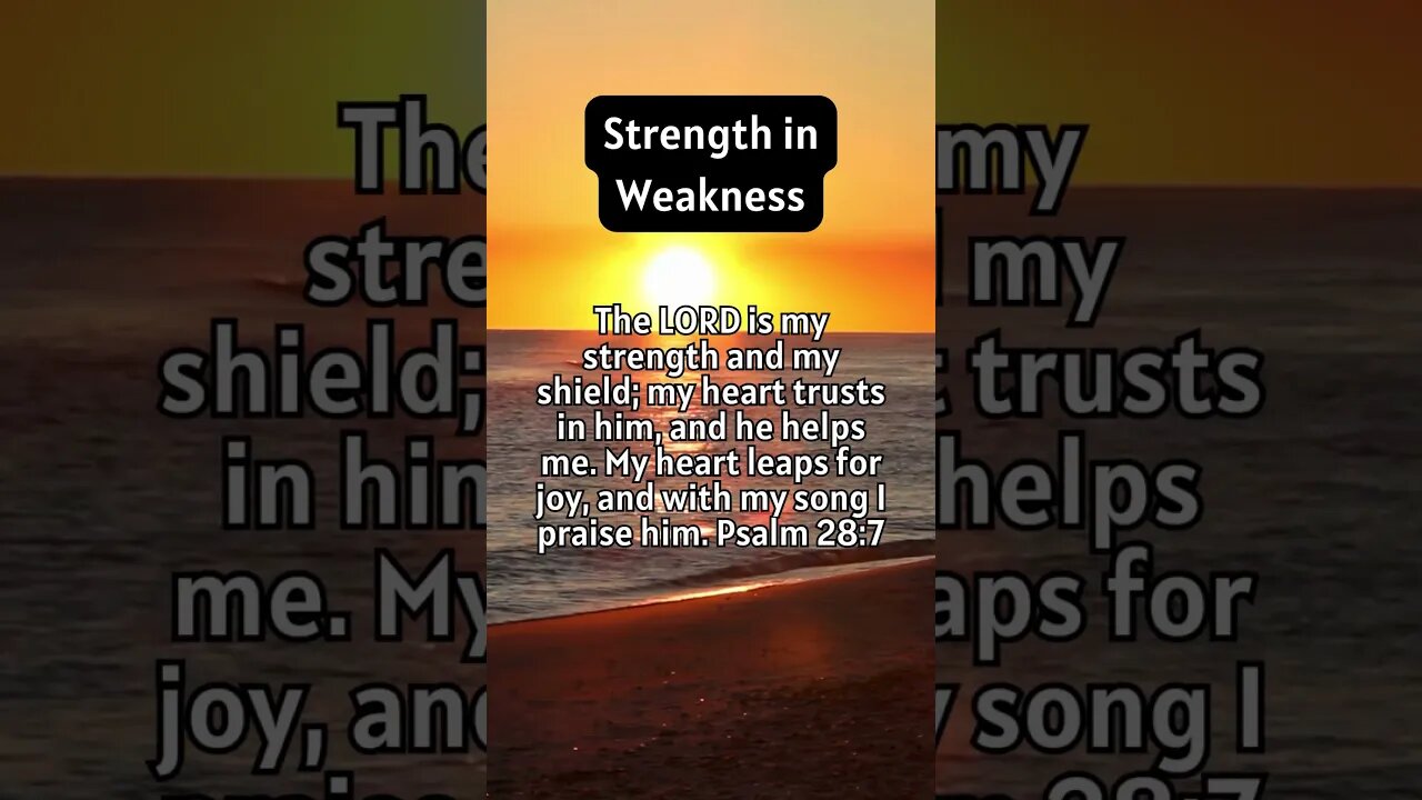 God's strength in your weakness... #shorts