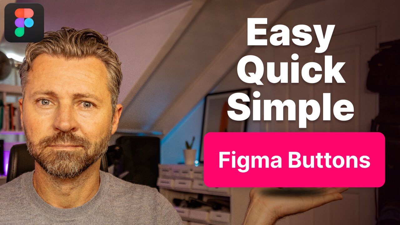 Figma Tutorial for Beginners | Quick easy simple way to create interactive buttons in Figma