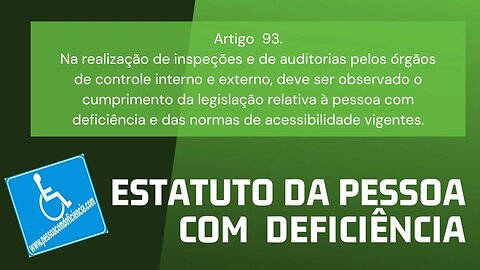 Estatuto da Pessoa com Deficiência - Art. 93