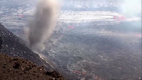 Tornado forms inside Kilauea Crater in Hawaii