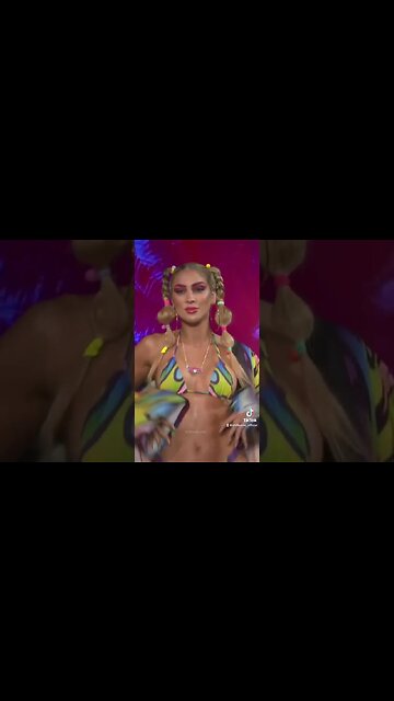 Miss Aruba Anouk Eman walking bikini fashion show #shorts #slowfashion