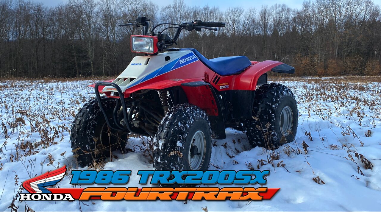 1986 Honda Trx200SX - Snow Day Test Ride!