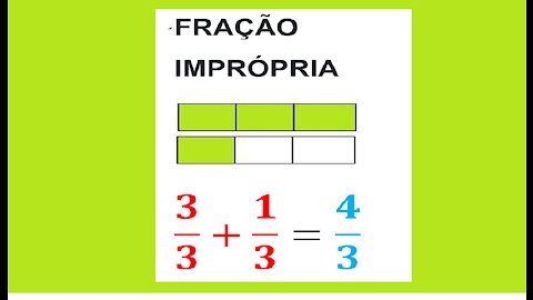 MATEMÁTICA – AULA 36 – FRAÇÃO IMPRÓPRIA