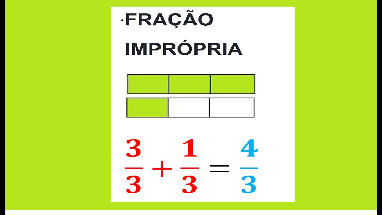 MATEMÁTICA – AULA 36 – FRAÇÃO IMPRÓPRIA