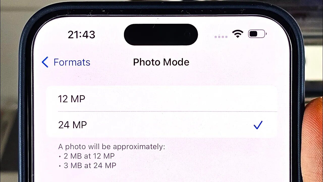 How To Actiate 24mp in iPhone 15 Pro Max