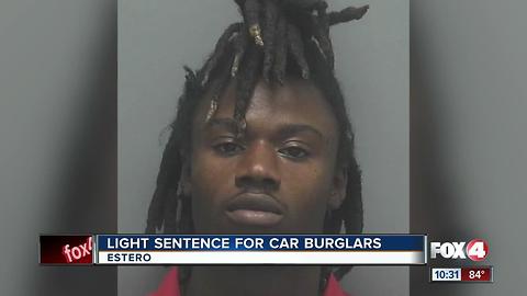 Estero burglar who broke into 80 cars around Christmas gets light sentence