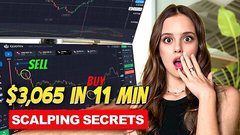 BINARY OPTIONS STRATEGY | QUOTEX TRADING | +$3,065 IN 11 MINUTES - LIVE DAY TRADING