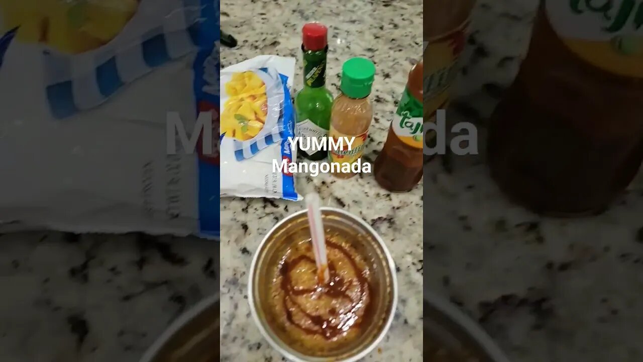 Yummy Mangonada! A sweet, tangy, and spicy slushie! #like #share #shorts #drink #short #subscribe