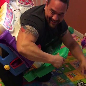 Dad Gets Trapped In Little Girl's Toy Castle