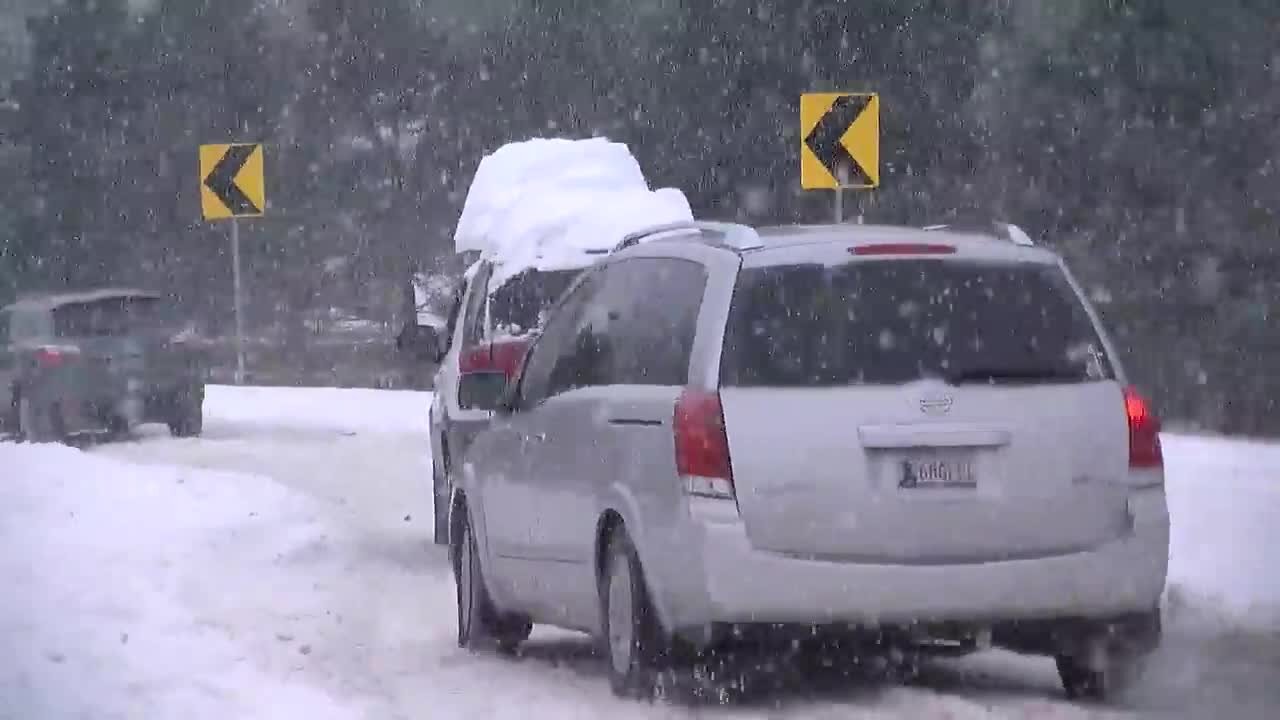 Clear snow from vehicle before driving