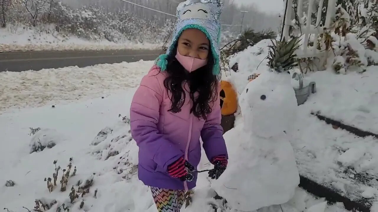 We build our first Snow Man of the Season