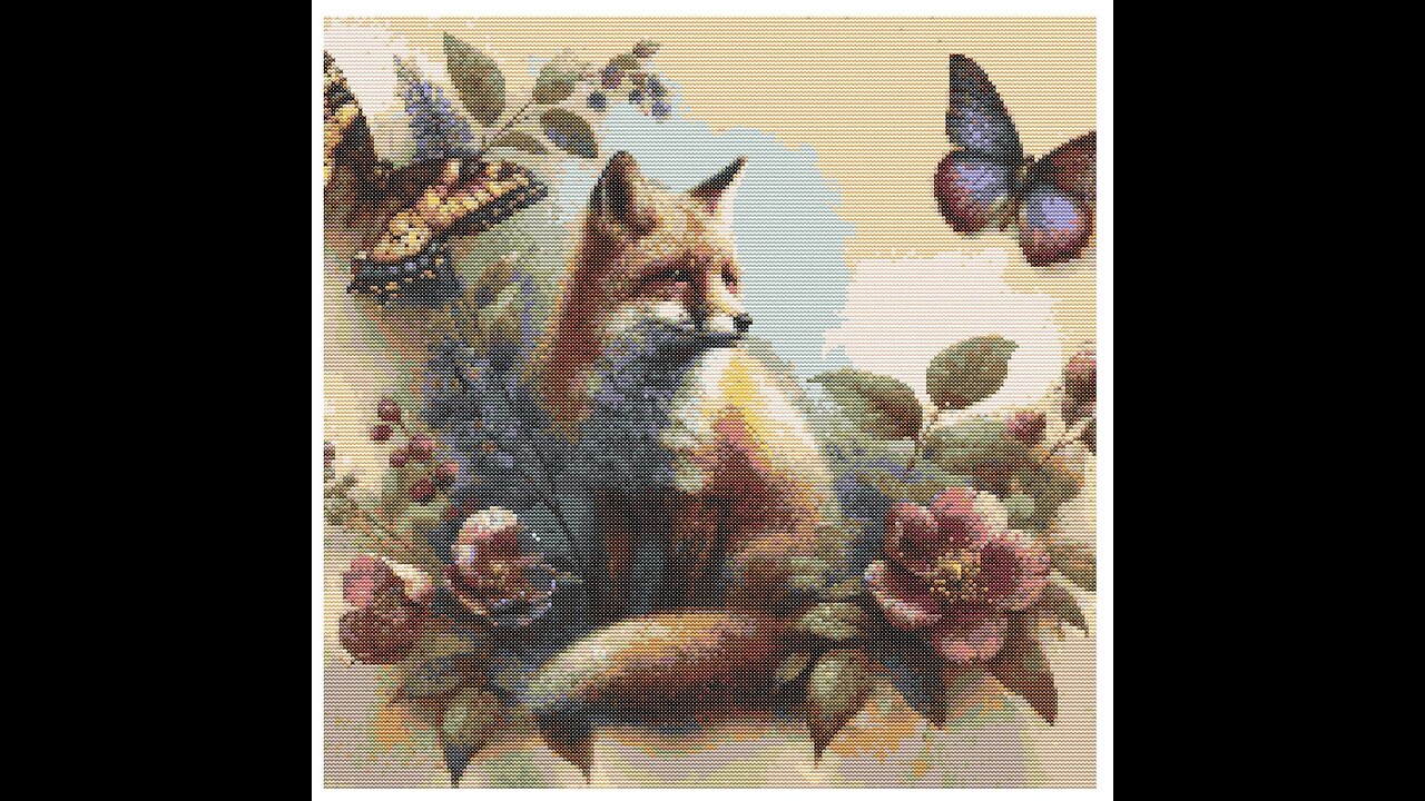 VINTAGE FOX Cross Stitch Pattern by Welovit | welovit.net | #welovit