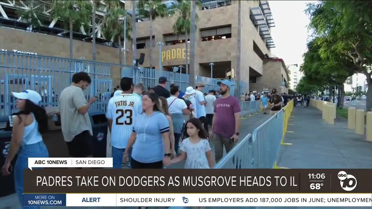 Padres take on Dodgers without Musgroves