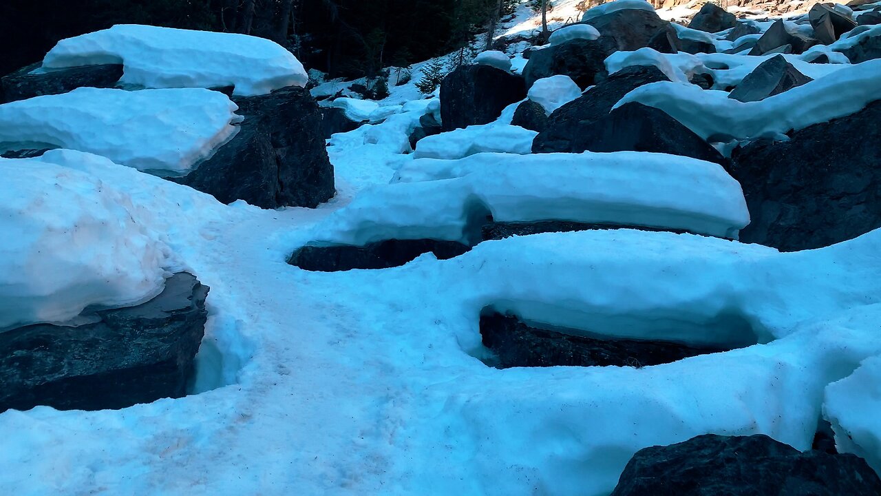 Winter Snow Ice Hiking Up the EPIC STEEP Boulder Zone to Tamanawas Falls! | Mount Hood | Oregon | 4K