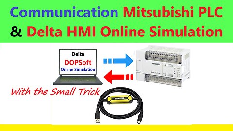 0127 - Simulation communication mitsubishi plc and delta hmi online