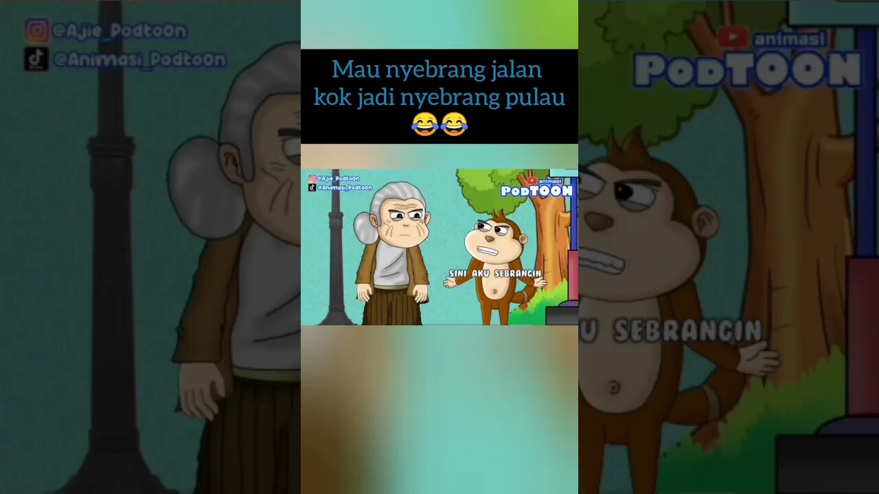 mau nyebrang jalan kok jadi nyebrang pulau!!animasi powtoon