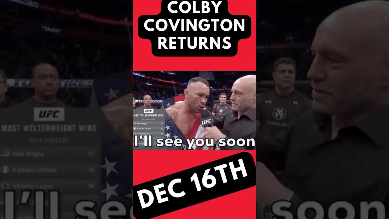 COLBY COVINGTONS RETURN - DEC 16th? - #shorts #viral #funny #shortstrending #sharethis #ufc #ufc4