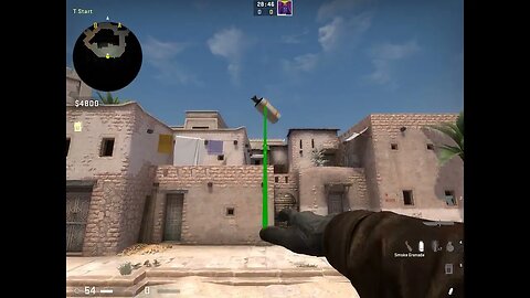 T Spawn Block Mid de_anubis smoke